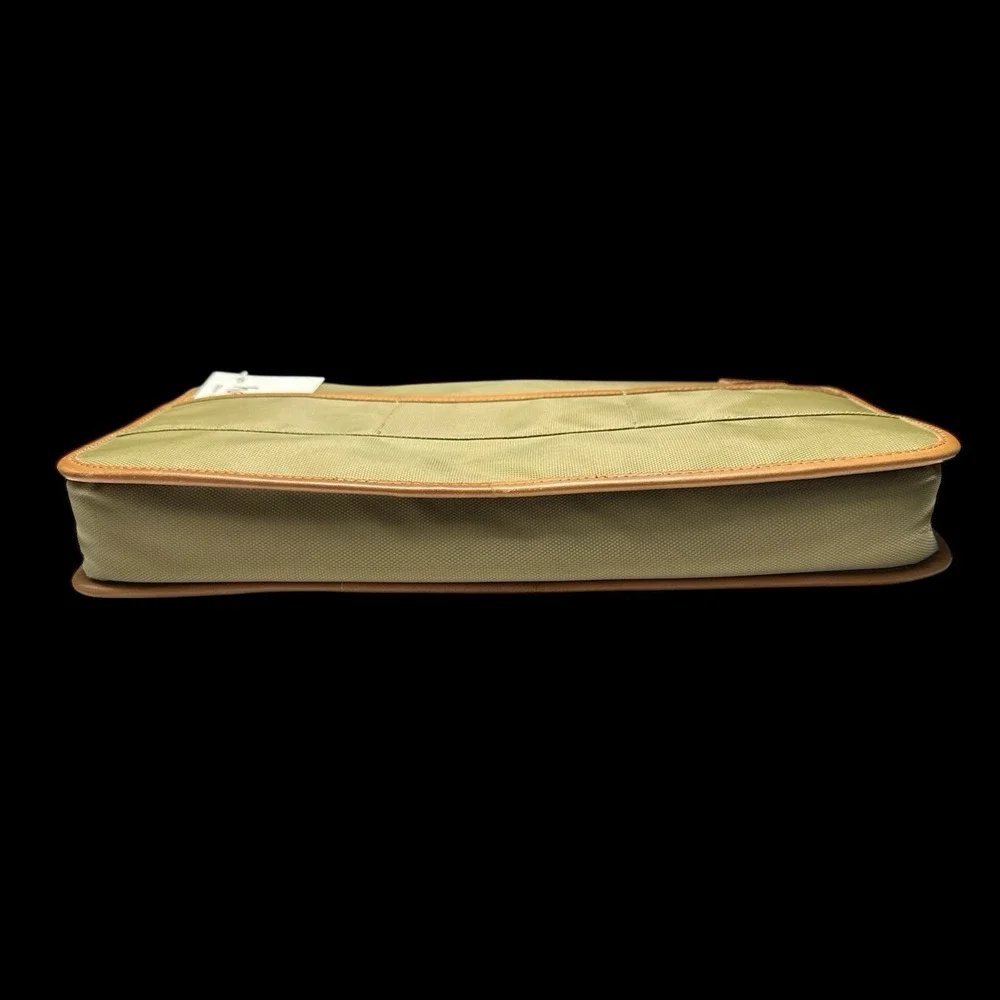 Hartmann Luggage - Computer Sleeve - Khaki/Olive - Tan Leather Trim - 14x9 3/4‎